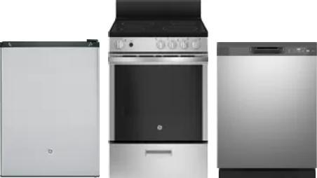 3 Piece Package Includes Refrigerator, Range And Dishwasher