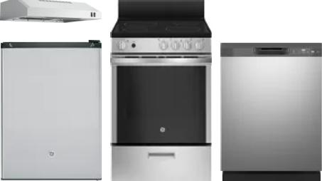 4 Piece Package Includes Refrigerator, Range, Hood And Dishwasher