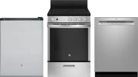 3 Piece Package Includes Refrigerator, Range And Dishwasher