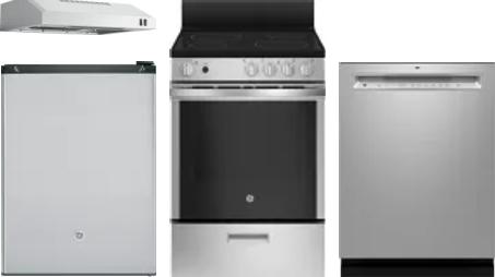 4 Piece Package Includes Refrigerator, Range, Hood And Dishwasher