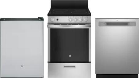 3 Piece Package Includes Refrigerator, Range And Dishwasher