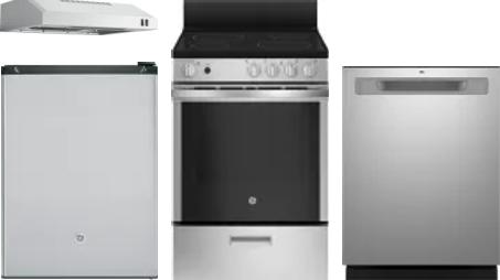 4 Piece Package Includes Refrigerator, Range, Hood And Dishwasher