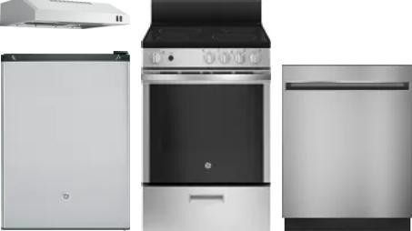 4 Piece Package Includes Refrigerator, Range, Hood And Dishwasher
