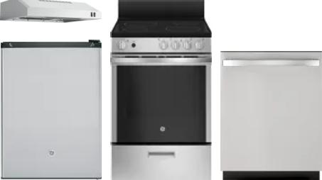 4 Piece Package Includes Refrigerator, Range, Hood And Dishwasher