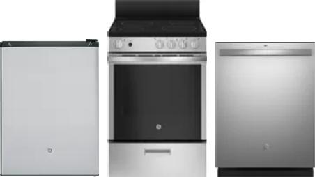 3 Piece Package Includes Refrigerator, Range And Dishwasher