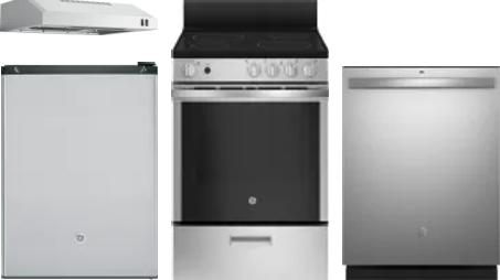 4 Piece Package Includes Refrigerator, Range, Hood And Dishwasher