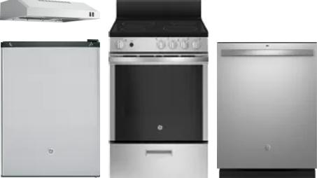 4 Piece Package Includes Refrigerator, Range, Hood And Dishwasher