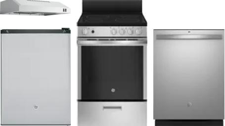 4 Piece Package Includes Refrigerator, Range, Hood And Dishwasher