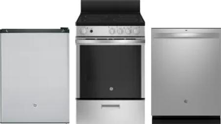 3 Piece Package Includes Refrigerator, Range And Dishwasher