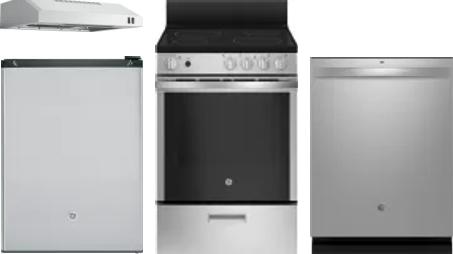 4 Piece Package Includes Refrigerator, Range, Hood And Dishwasher