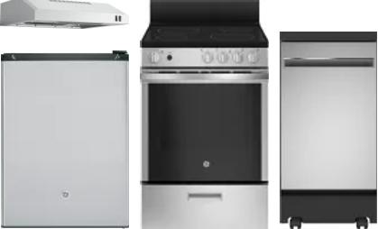 4 Piece Package Includes Refrigerator, Range, Hood And Dishwasher