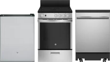 3 Piece Package Includes Refrigerator, Range And Dishwasher