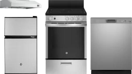 4 Piece Package Includes Refrigerator, Range, Hood And Dishwasher