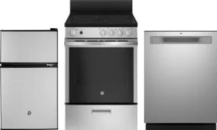 3 Piece Package Includes Refrigerator, Range And Dishwasher