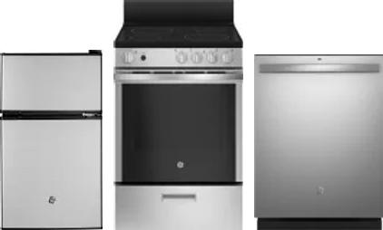 3 Piece Package Includes Refrigerator, Range And Dishwasher