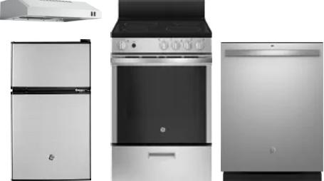 4 Piece Package Includes Refrigerator, Range, Hood And Dishwasher