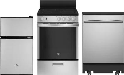 3 Piece Package Includes Refrigerator, Range And Dishwasher