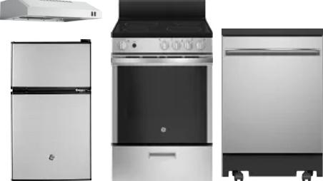 4 Piece Package Includes Refrigerator, Range, Hood And Dishwasher