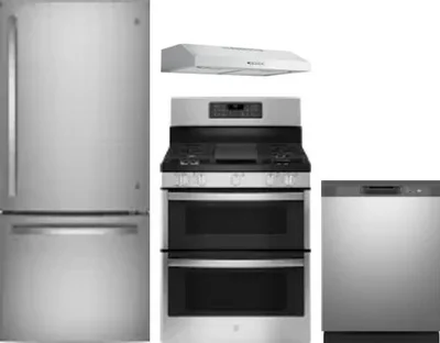 4 Piece Package Includes Refrigerator, Range, Hood And Dishwasher