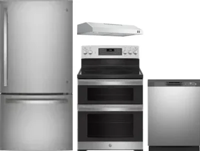 4 Piece Package Includes Refrigerator, Range, Hood And Dishwasher