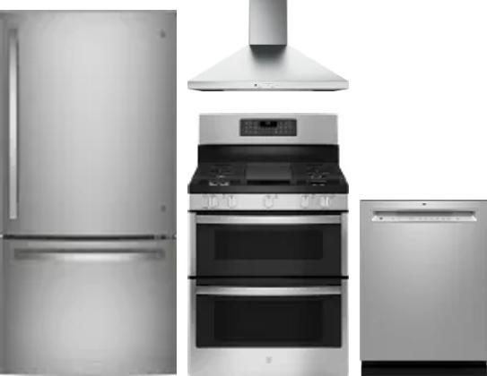 4 Piece Package Includes Refrigerator, Range, Hood And Dishwasher