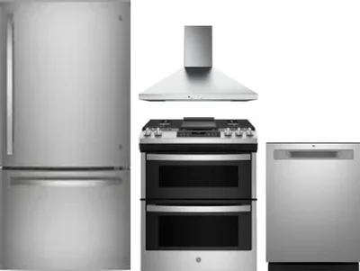 4 Piece Package Includes Refrigerator, Range, Hood And Dishwasher