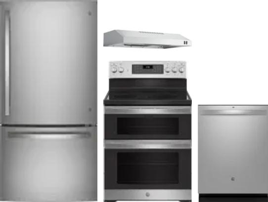 4 Piece Package Includes Refrigerator, Range, Hood And Dishwasher