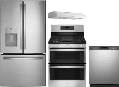 4 Piece Package Includes Refrigerator, Range, Hood And Dishwasher