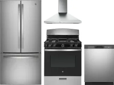 4 Piece Package Includes Refrigerator, Range, Hood And Dishwasher