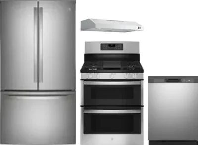 4 Piece Package Includes Refrigerator, Range, Hood And Dishwasher