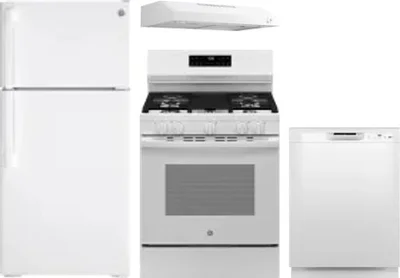 4 Piece Package Includes Refrigerator, Range, Hood And Dishwasher