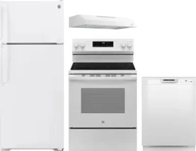 4 Piece Package Includes Refrigerator, Range, Hood And Dishwasher