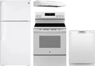 4 Piece Package Includes Refrigerator, Range, Hood And Dishwasher
