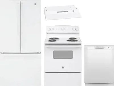 4 Piece Package Includes Refrigerator, Range, Hood And Dishwasher