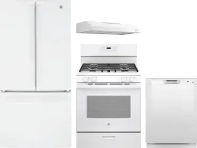4 Piece Package Includes Refrigerator, Range, Hood And Dishwasher
