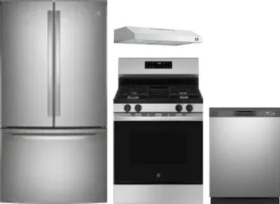 4 Piece Package Includes Refrigerator, Range, Hood And Dishwasher