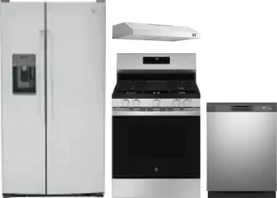 4 Piece Package Includes Refrigerator, Range, Hood And Dishwasher