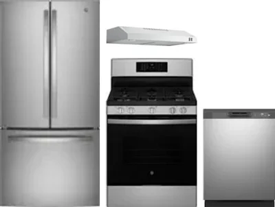 4 Piece Package Includes Refrigerator, Range, Hood And Dishwasher