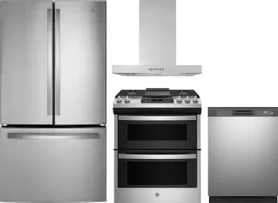 4 Piece Package Includes Refrigerator, Range, Hood And Dishwasher
