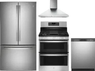4 Piece Package Includes Refrigerator, Range, Hood And Dishwasher