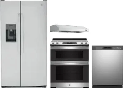 4 Piece Package Includes Refrigerator, Range, Hood And Dishwasher
