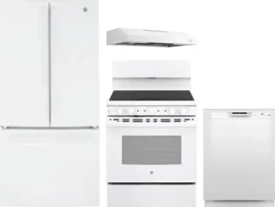 4 Piece Package Includes Refrigerator, Range, Hood And Dishwasher