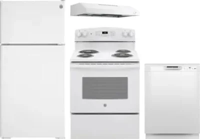 4 Piece Package Includes Refrigerator, Range, Hood And Dishwasher