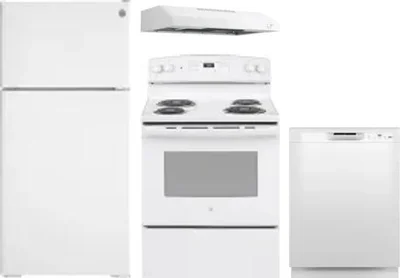 4 Piece Package Includes Refrigerator, Range, Hood And Dishwasher