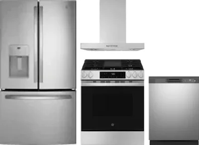 4 Piece Package Includes Refrigerator, Range, Hood And Dishwasher