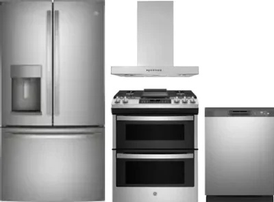 4 Piece Package Includes Refrigerator, Range, Hood And Dishwasher