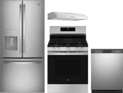4 Piece Package Includes Refrigerator, Range, Hood And Dishwasher