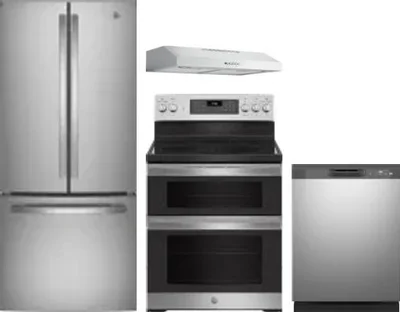 4 Piece Package Includes Refrigerator, Range, Hood And Dishwasher