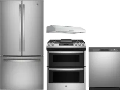 4 Piece Package Includes Refrigerator, Range, Hood And Dishwasher
