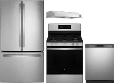 4 Piece Package Includes Refrigerator, Range, Hood And Dishwasher